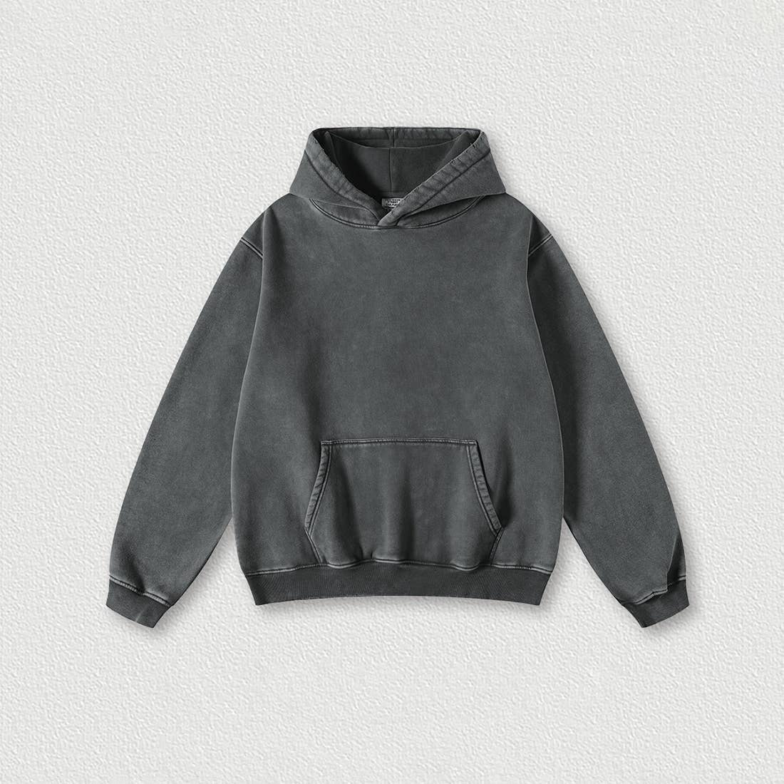 Sodalemon - Heavyweight washed velvet hooded sweatshirt: Red / 2XL