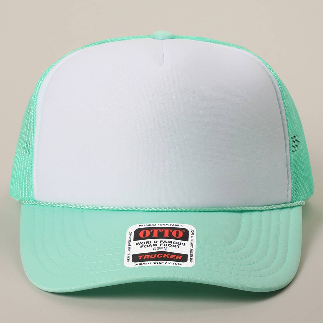 Classic Foam Front Trucker Hat: Brown-Tan