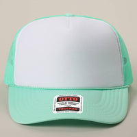 Classic Foam Front Trucker Hat: Brown-Tan
