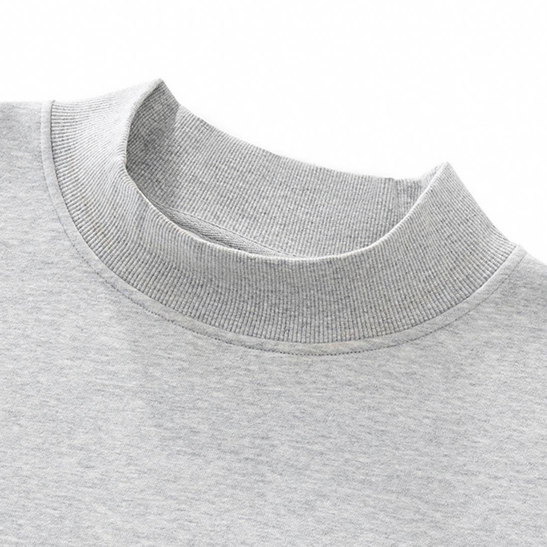 Sodalemon - Unisex Fall Cozy Fleece Mock Neck Sweatshirt: Black / XL