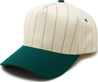 Funky Junque - Two Tone Vintage Snapback Hat - Pinstripe - Green/Beige