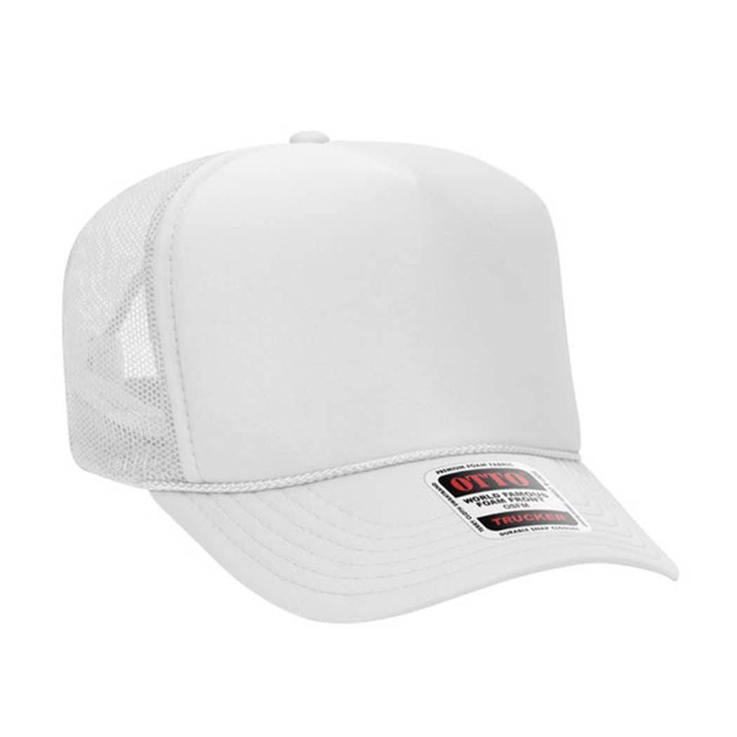 Classic Foam Front Trucker Hat: Neon Blue