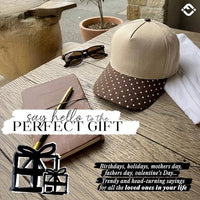 Funky Junque - Two Tone Vintage Snapback Hat - Polka Dots - Brown/Beige