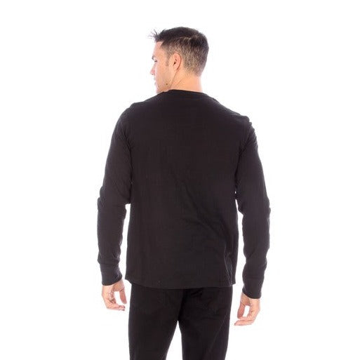 LONG SLEEVE HENLEY BLACK