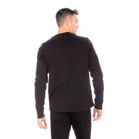 LONG SLEEVE HENLEY BLACK