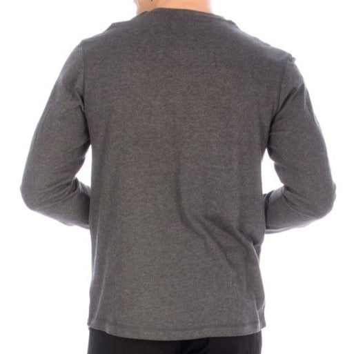 LONG SLEEVE HENLEY CHARCOAL