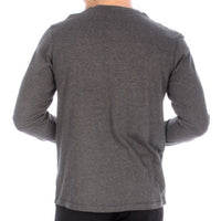 LONG SLEEVE HENLEY CHARCOAL