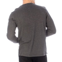 LONG SLEEVE HENLEY CHARCOAL