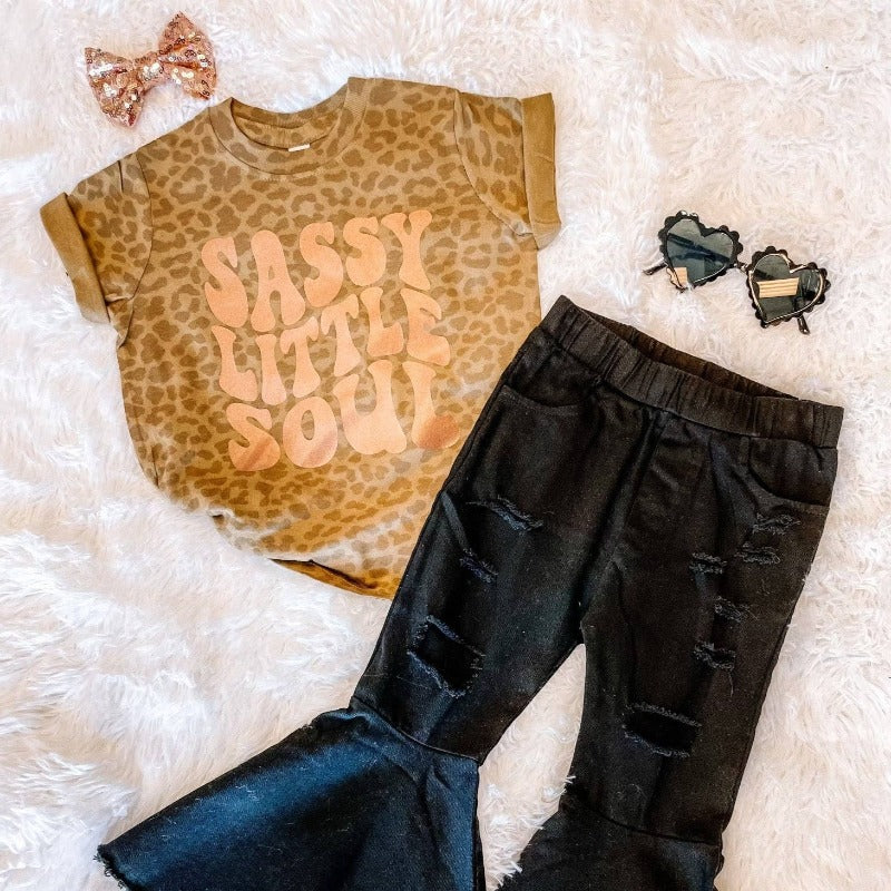 Sassy Little Soul Brown Leopard Tee