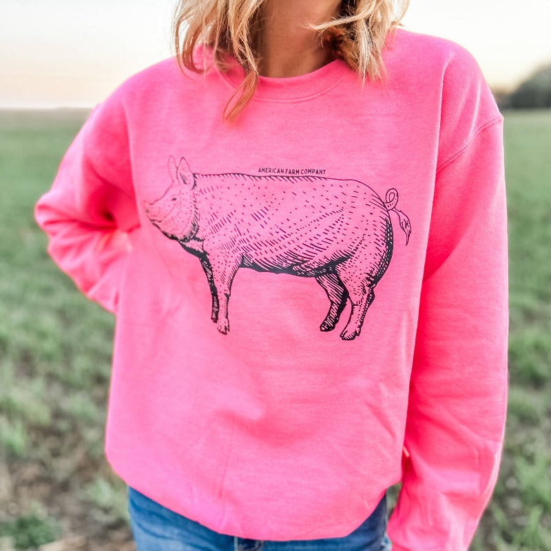 Neon Pig Graphic Crewneck