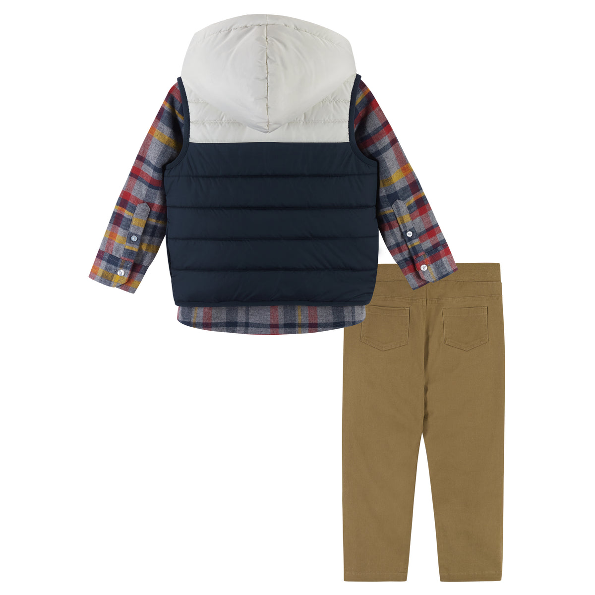 Hooded Puffer Vest Set