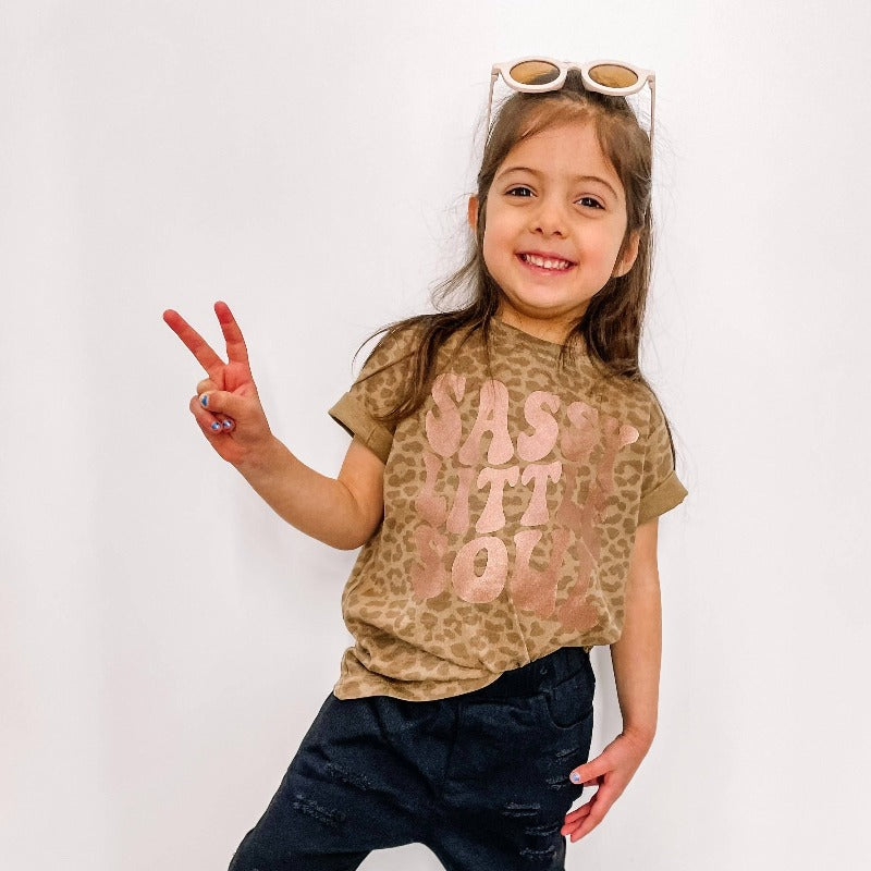 Sassy Little Soul Brown Leopard Tee