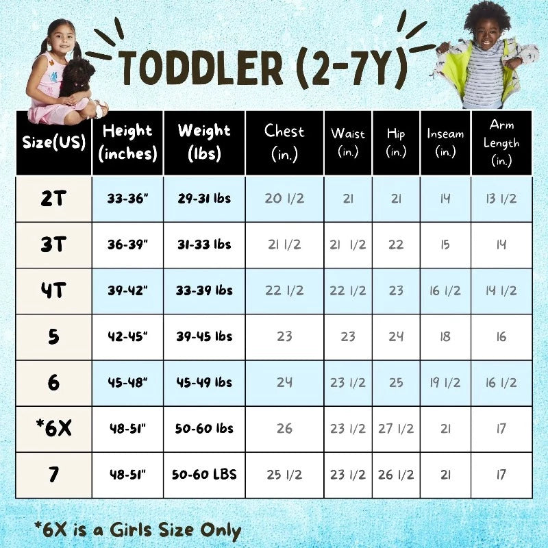 Toddler Size Chart 