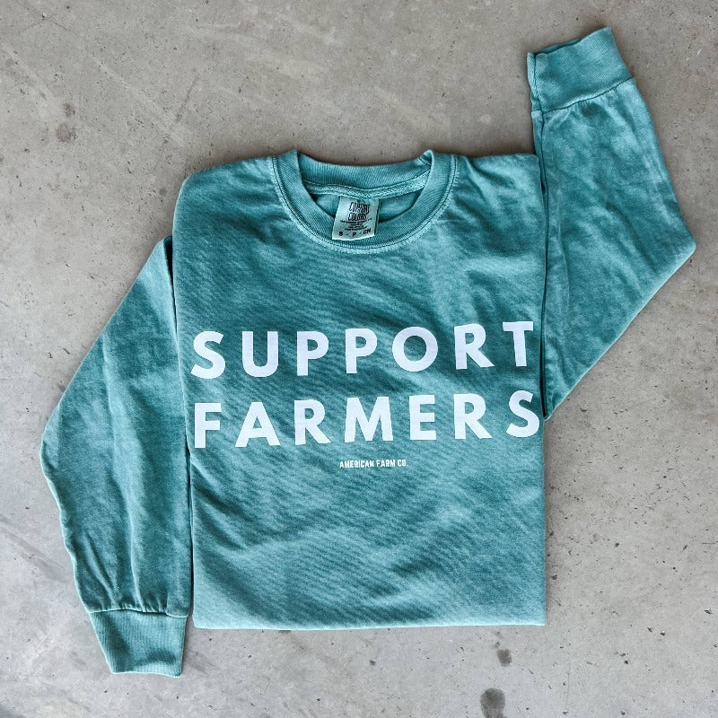 Support Farmer Long Sleeve tee