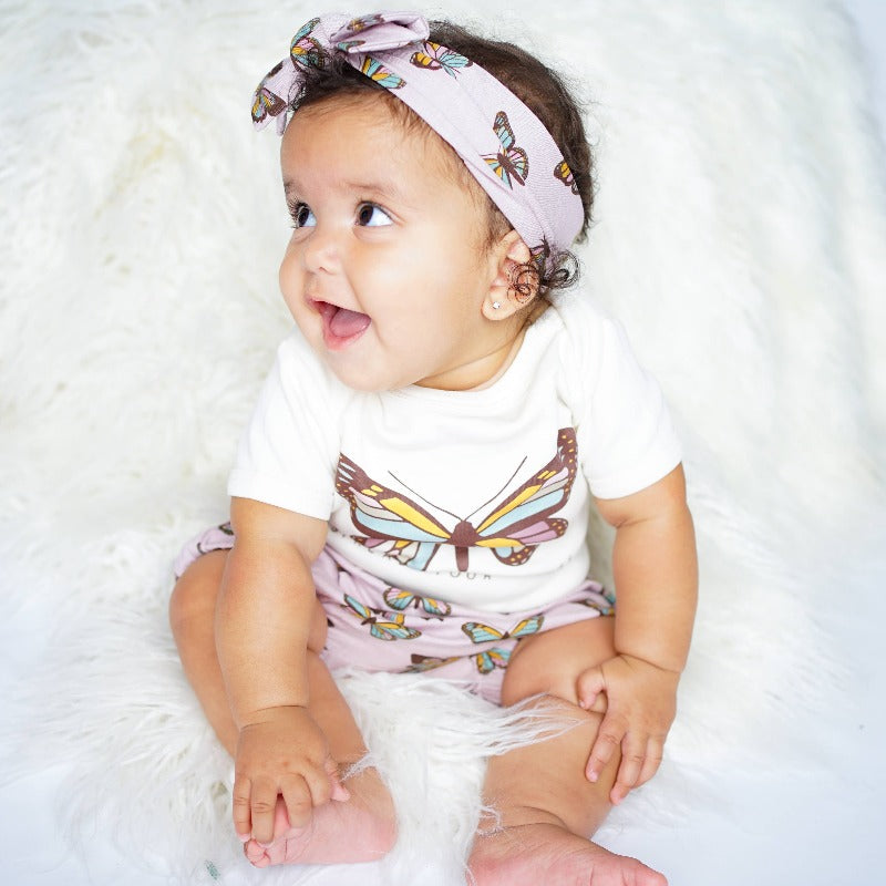 Infant's Bamboo Flutterby Headband Bow