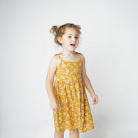 Mustard Floral Bamboo Sundress