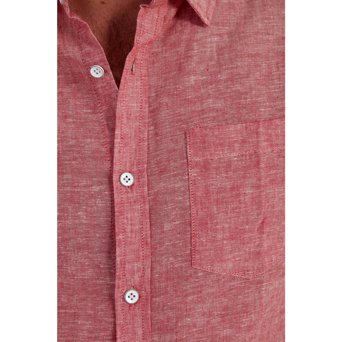 Short Sleeve Solid Linen Shirt